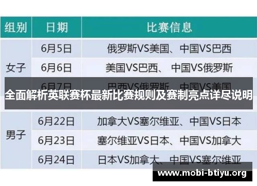 全面解析英联赛杯最新比赛规则及赛制亮点详尽说明 全面解析英联赛杯最新比赛规则及赛制亮点详尽说明